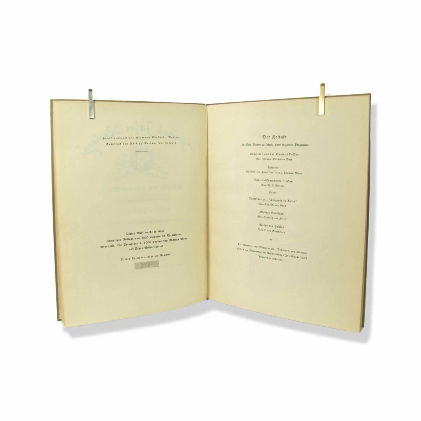 Thomas Mann – Festrede 100 Jahre Reclam – signiert und limitiert!