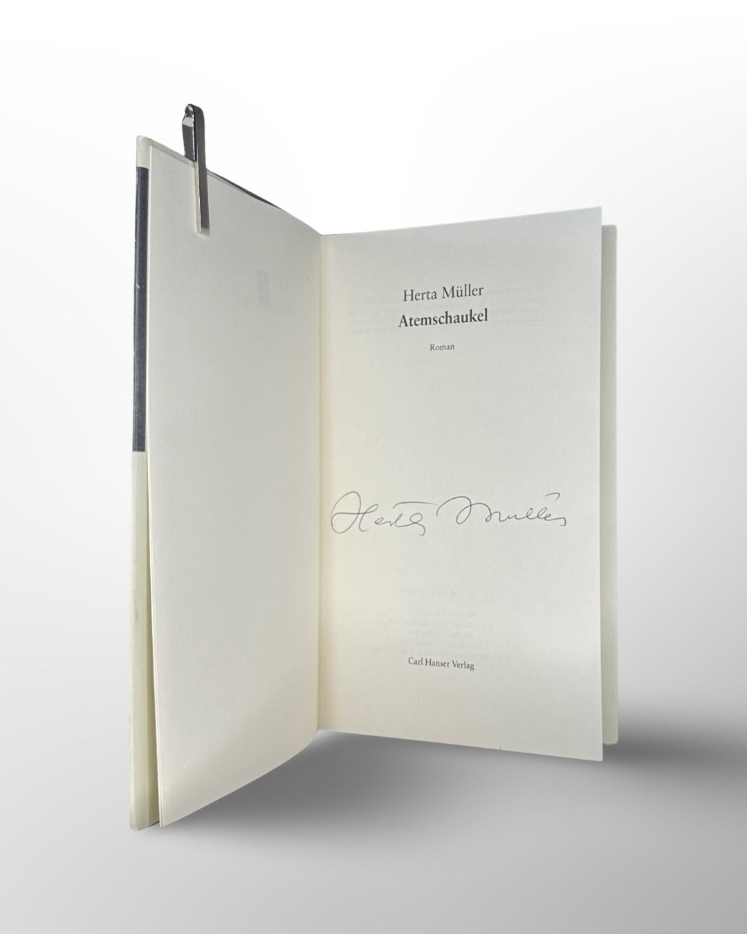Herta Müller »Atemschaukel« – signierte Erstausgabe